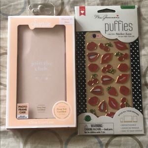 Photo Frame Case with 22 Puffies Stickers love